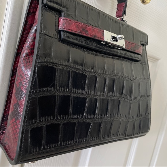 Unbranded Top handle Shoulder/Crossbody Kelly Style leather bag 25cm - Picture 3 of 10